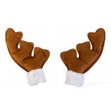 Χριστουγεννιάτικη Στέκα Κέρατα Ταράνδου Λευκή (13cm) 